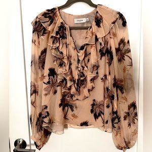 Coach 1981 Collection Peach Ruffle Blouse. Very light and airy. NWOT